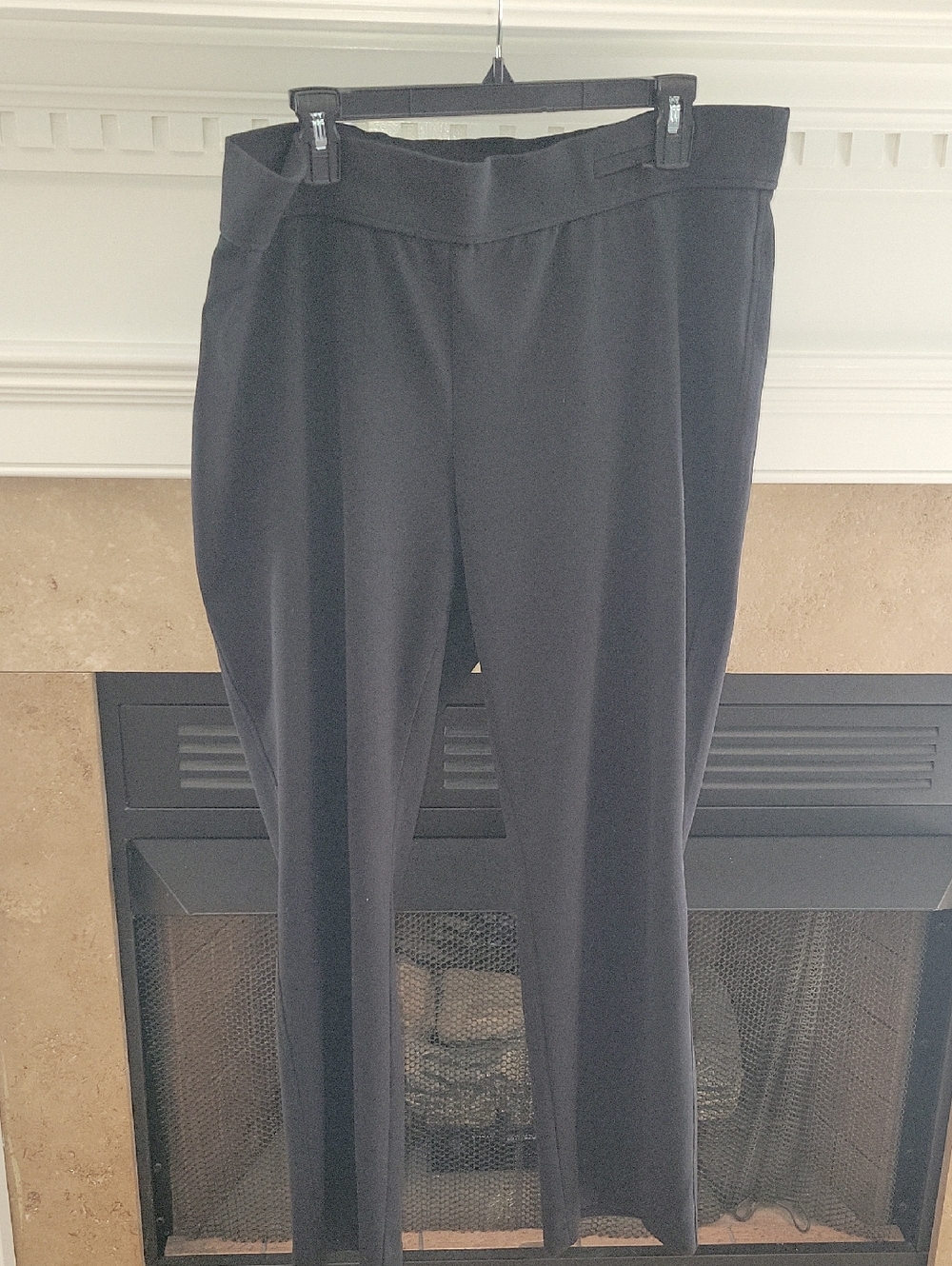 Venezia Black Straight-Leg Pull-On Pants Petitie 18/20